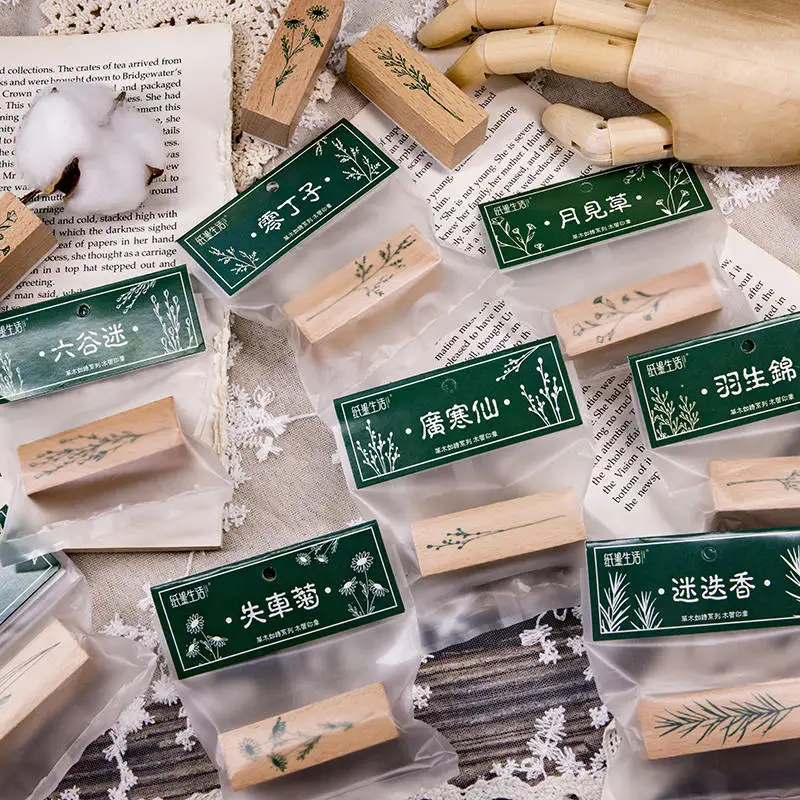 Цветы листья деревянная искусственная кожа Набор для изготовления карт и