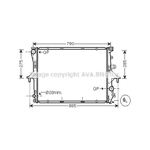 Радиатор VAG Q7 3.0 4.2 06 /TOUAREG 6.0 02 10 AVA QUALITY C|Диски колёсные| |