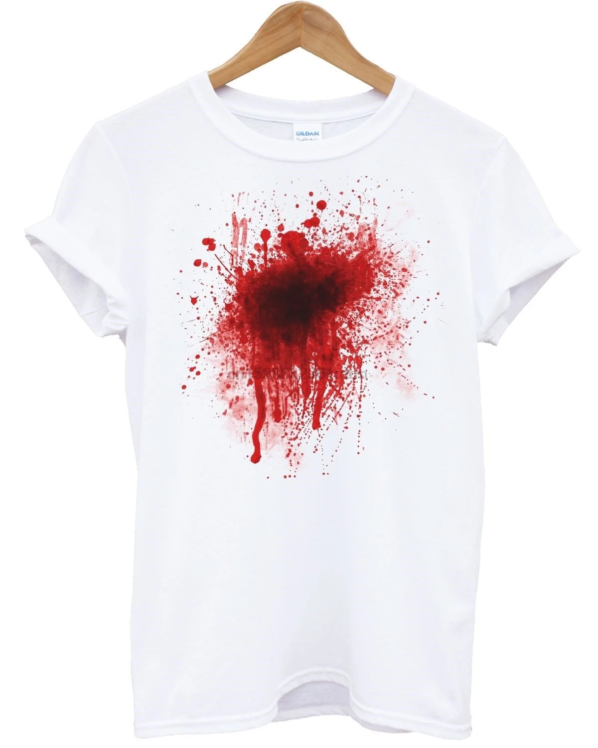 Футболка с брызгами крови страшное нарядное платье на Хэллоуин быстрый костюм