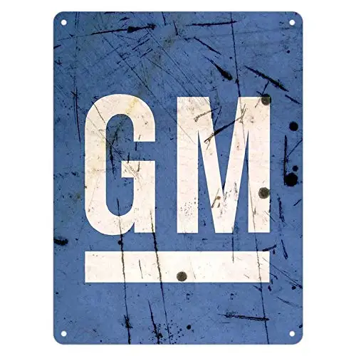 

GM General Motors GMC Chevy Dealer Service Parts Retro Wall Decor Metal Tin Sign 16 x 12 inches