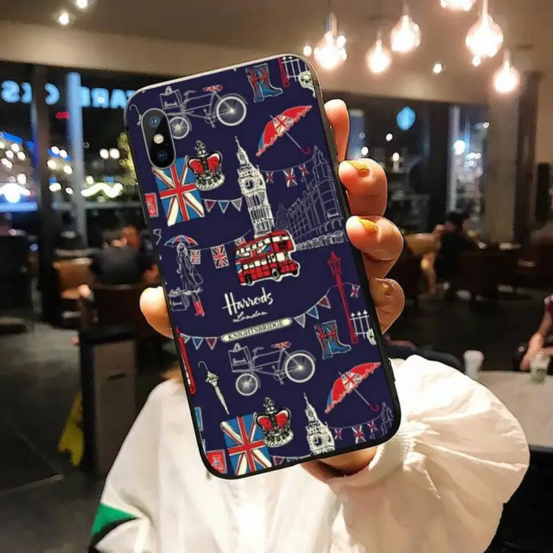 

London Big Ben Flag Phone Case for iPhone 11 12 pro XS MAX 8 7 6 6S Plus X 5S SE 2020 XR