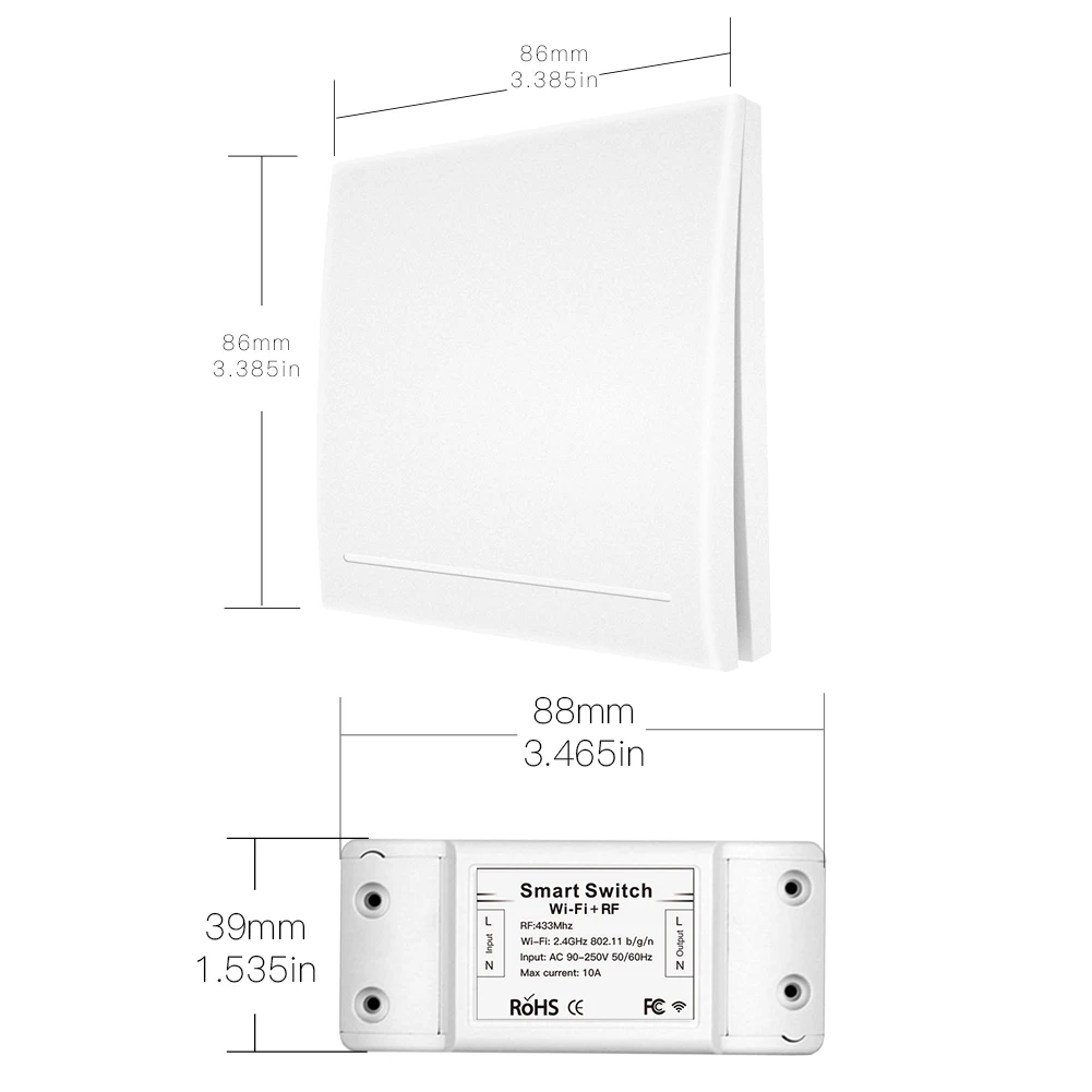 RF433Mhz + Wifi беспроводной пульт дистанционного управления умный выключатель