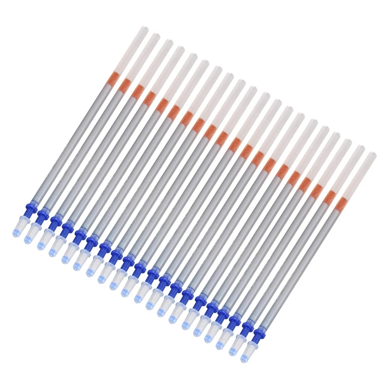 

PPYY-20 Pcs 0.7mm Tip Gel Silver Tone Ink Pen Refill Replacement