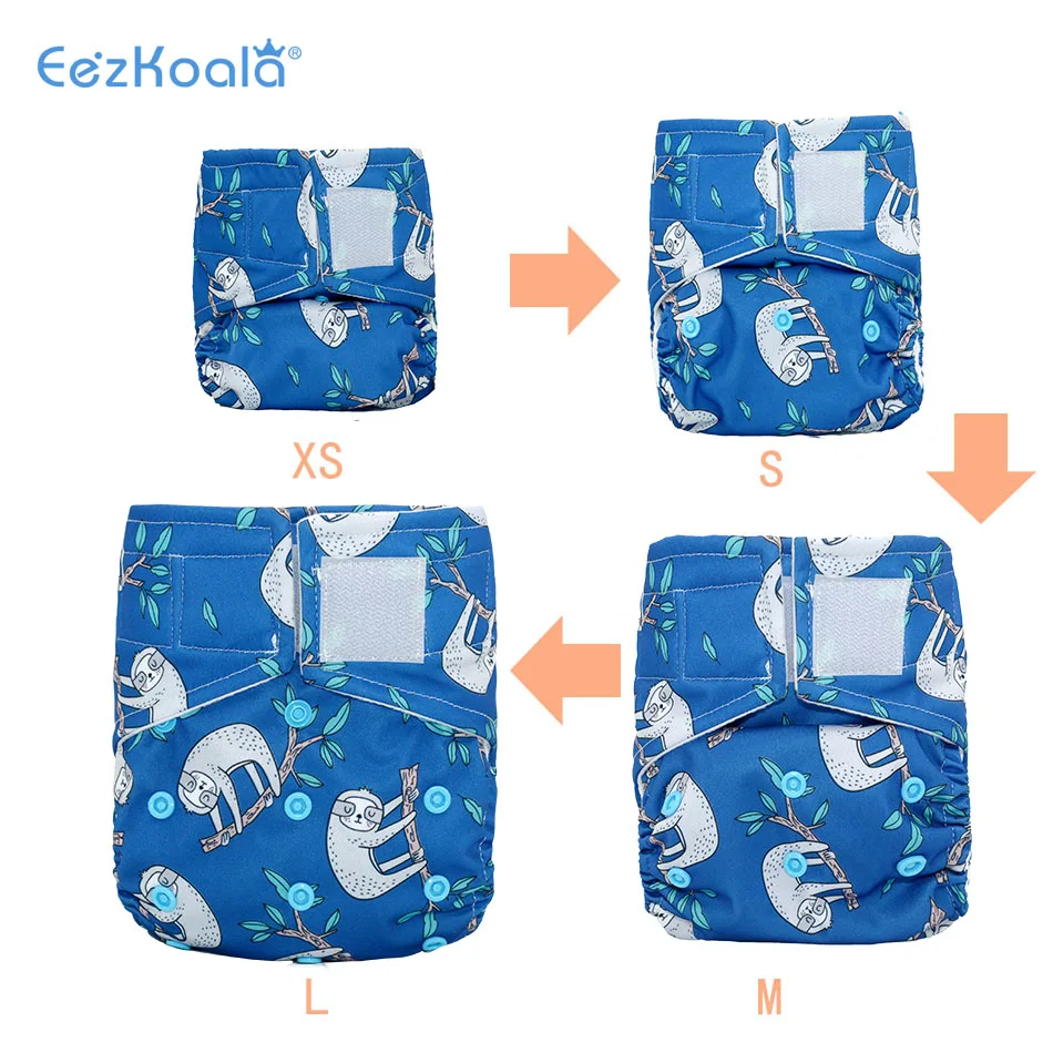 EezKoala-pa&ntilde;al ecol&oacute;gico de bolsillo para beb&eacute;, pa&ntilde;al de Sude de tela lavable y ajustable, bolsillo de tela-4