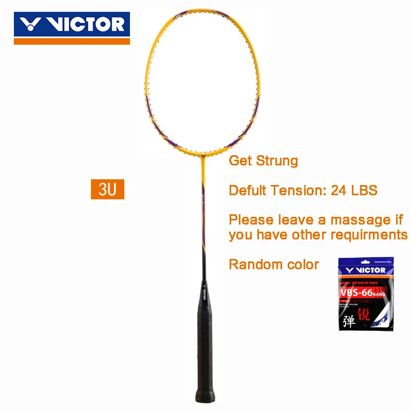 3U get strung VBS66N Ракетка для бадминтона victor raquete Новинка углеродистая струйная скоростная серия высокого натяжения ARS-10 - Цвет: 3U get strung VBS66N