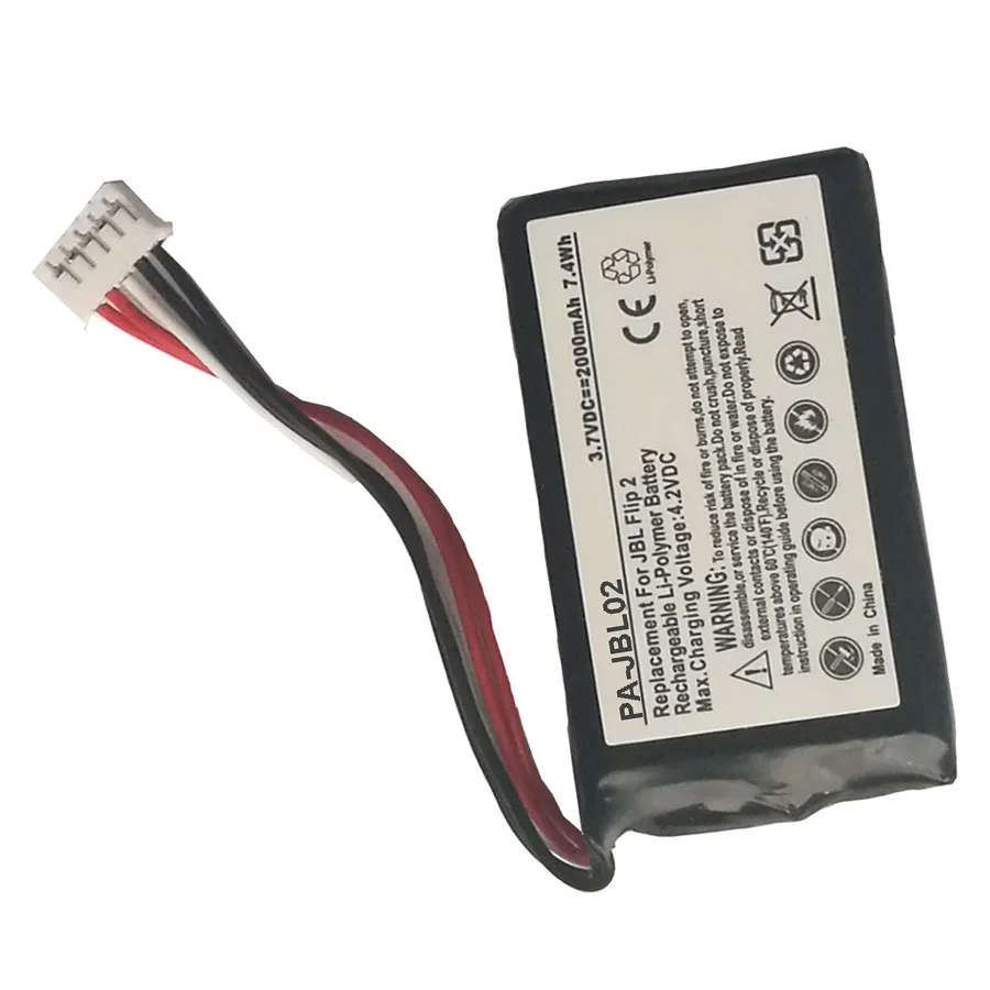 Аккумулятор AEC6530552P для JBL Flip 2 Bluetooth громкий динамик 3 7 В 2000 мАч литиевая полимерная
