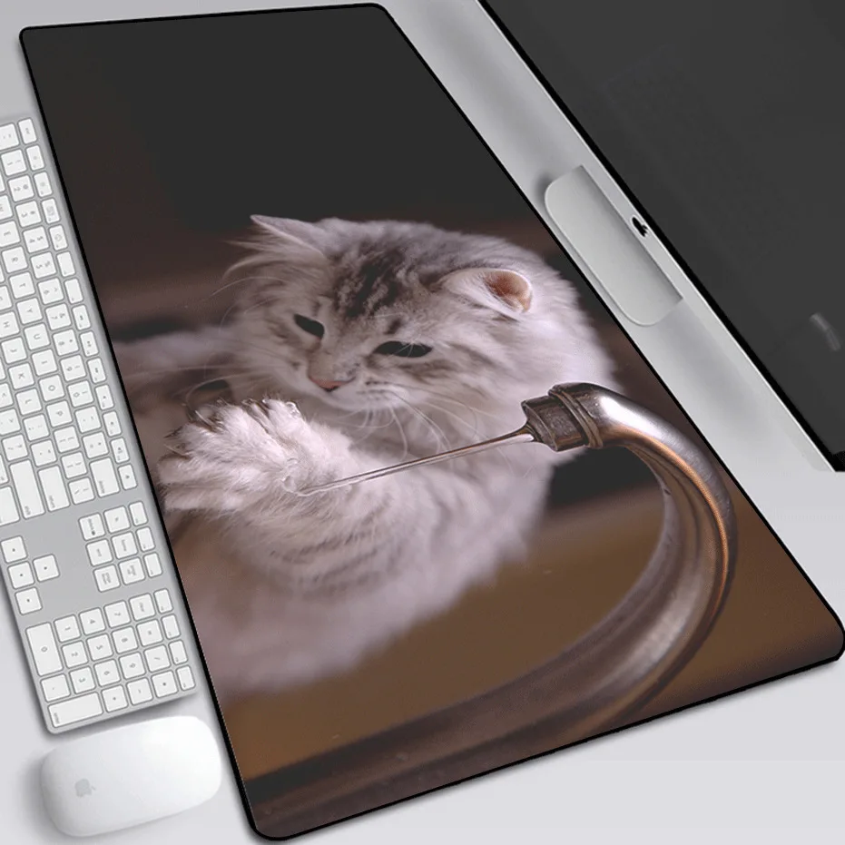 cute cat cartoon gaming mouse pad large gaming mouse pad laptop non slip mouse pad quality mouse pad office decoration desk mat free global shipping