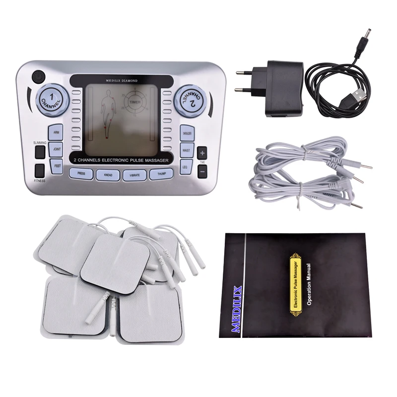 Двухканальный электрический стимулятор мышц массажер для потери веса