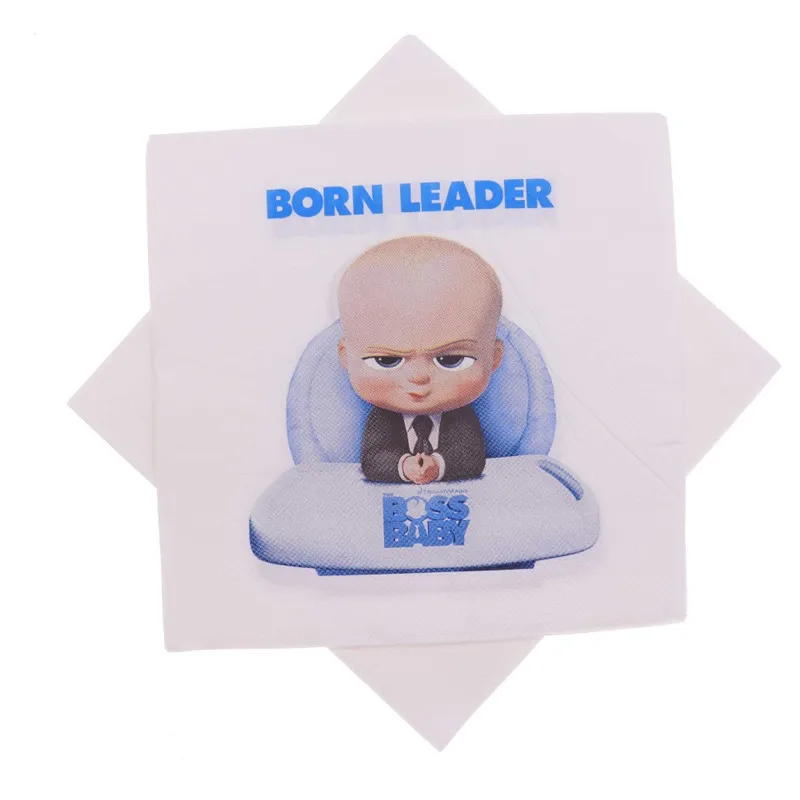 Baby Boss Disposable Tableware Set Boys 1st Birthday Party Decor Supplies Napkin Plate Cup Popcorn Box Tablecloth Favors | Дом и сад