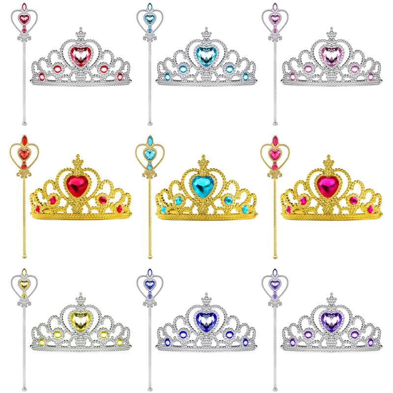 

Детские игрушки принцессы подарок на день рождения для вечерние Хрустальная каменная Корона повязка на голову волшебные палочки волшебная...