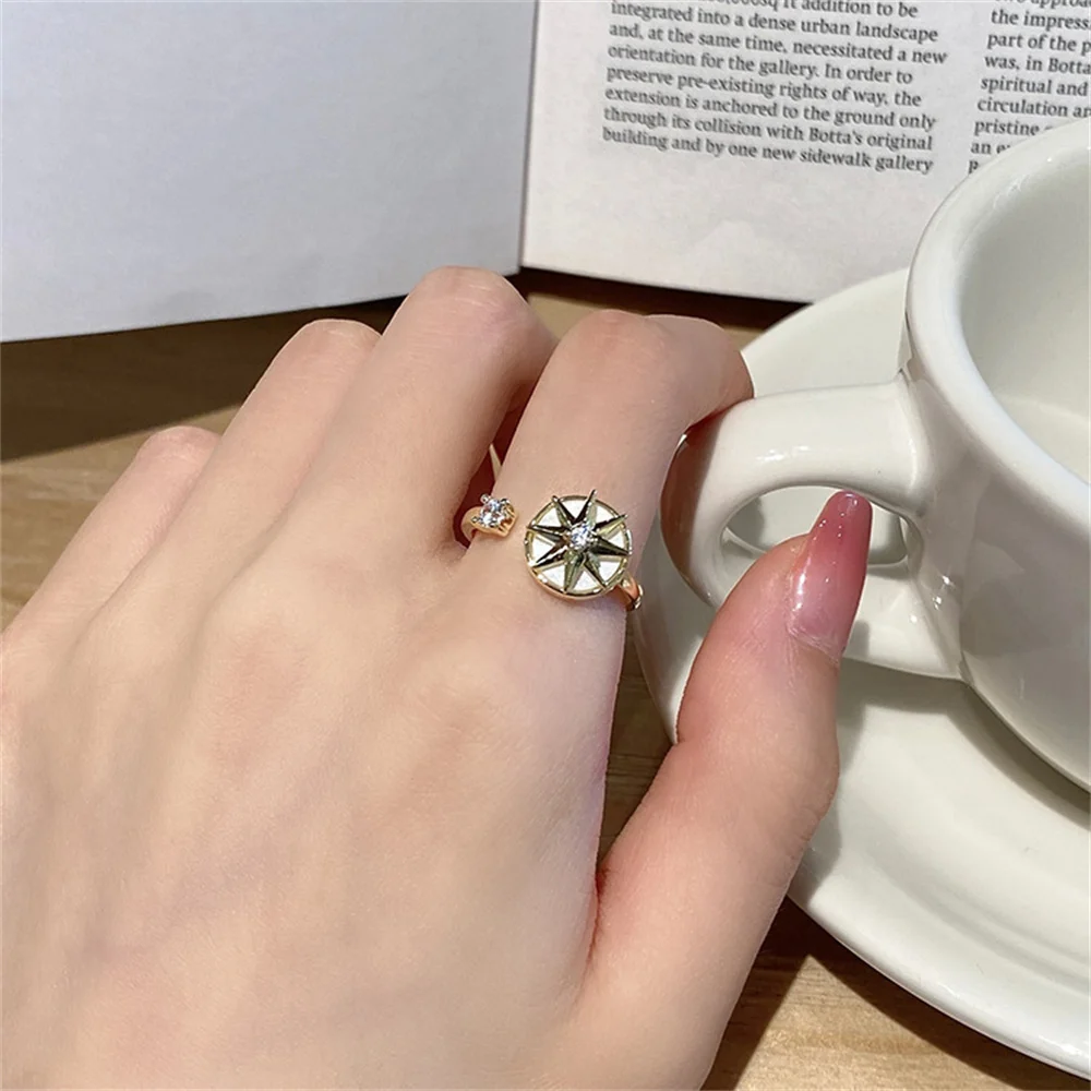 Спиннинг Eight Awn регулируемое кольцо для беспокойства женщин винтажные