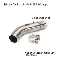motorcycle middle link pipe delete replace original stainelss exhaust system lossless modified for suzuki gsr 750 gsxs 750