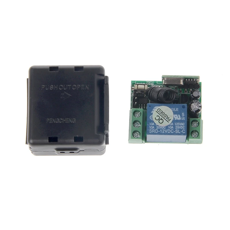 DC 12V 10A 433MHz Wireless RF Relay Remote Control Switch Receiver Transmitter Kit | Электроника