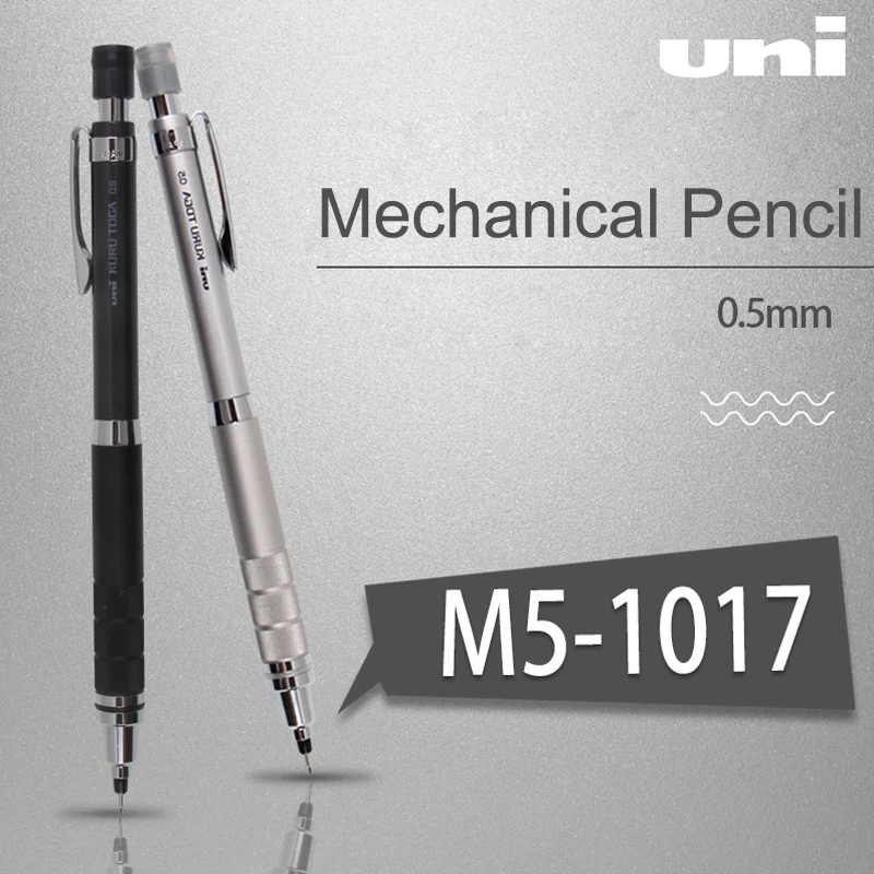 

Japan UNI M5-1017 Kuru Toga Mechanical Pencils Metal Sketch Painting Automatic Rotation Pencil 0.5mm Writing Constant Lead