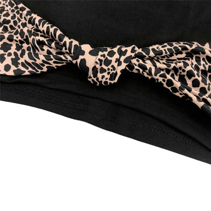 

2 Pieces Casual Suit Set for Women Leopard Print Summer Round Neck Short Sleeve Crop Top+Shorts Pants Casual Female Vintage Suit