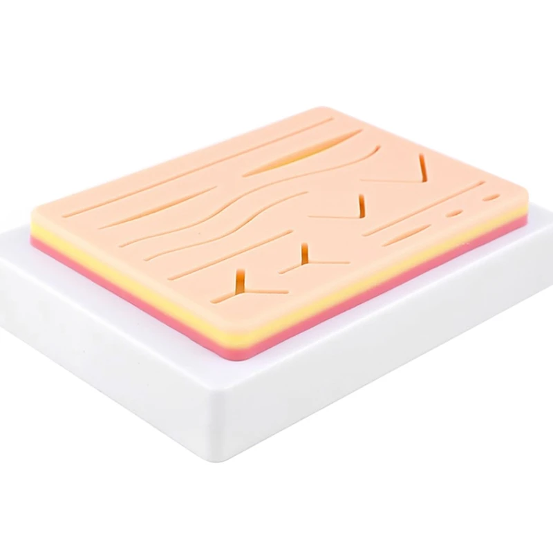 

Y Traumatic Skin Suture Training Model Pad with Wound Silicone Suture Practice Pad Teaching Equipment
