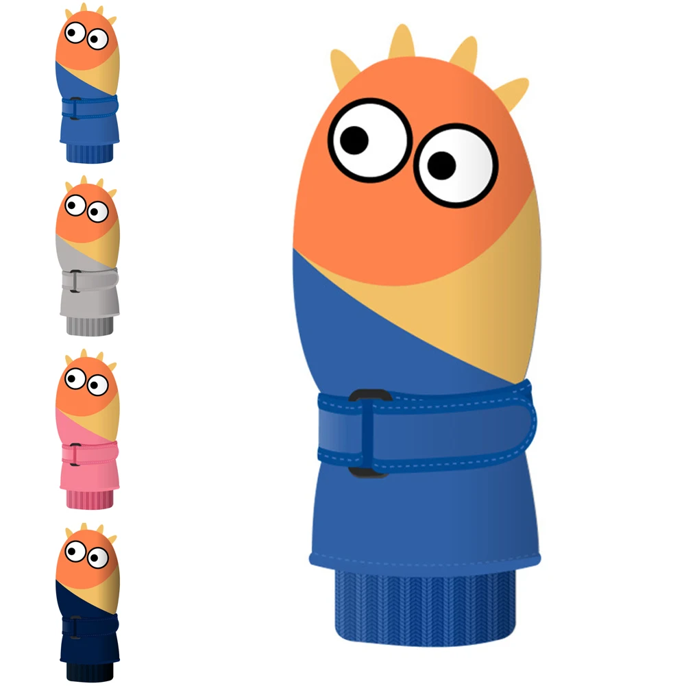 Детские Зимние Лыжные Перчатки Водонепроницаемые двухслойные бархатные плотные