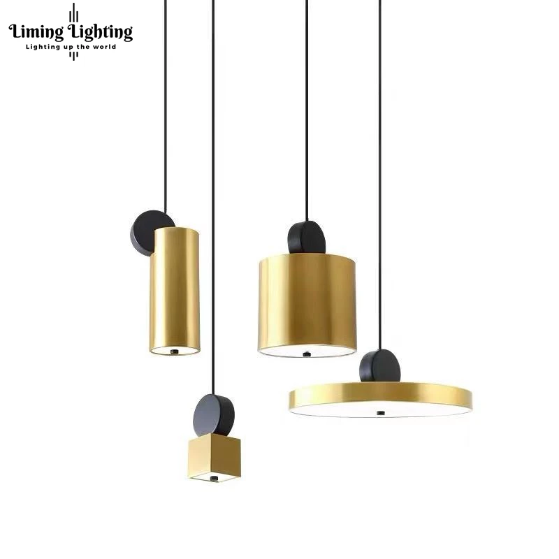 Postmodern Creative Nordic gold Living Room Corridor Restaurant Designer LED Pendant Lamps Bar Cafe Model Room Pendant Lights