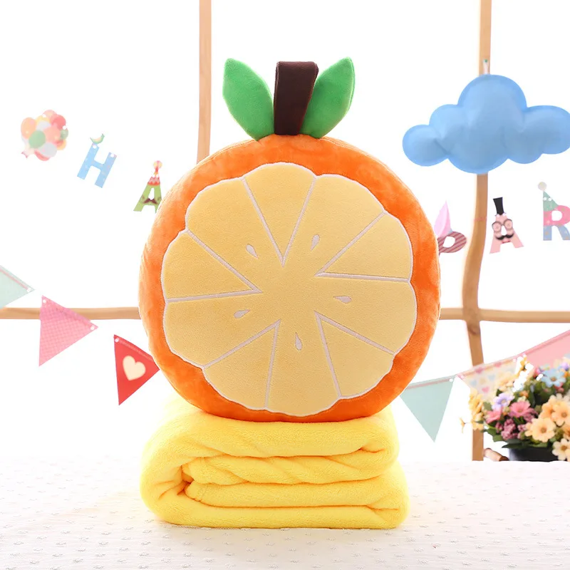 2 in 1 Pillow blanket filling fruit vegetables food Anti-stress soft creative pillow cushion plush girl hobby Children toy gift | Игрушки и