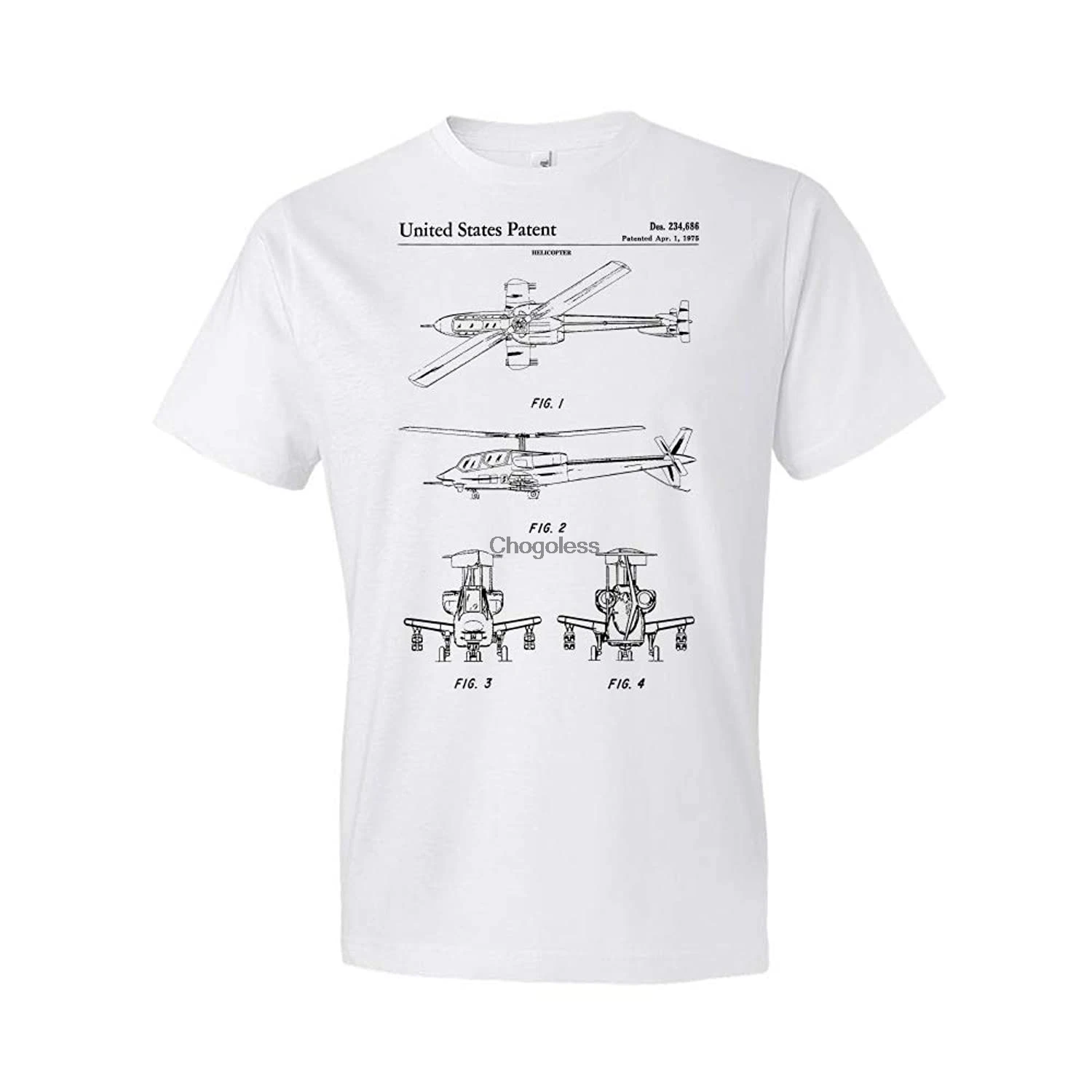 

Attack Helicopter T-Shirt Army Pilot Gift Military Shirt Helicopter Blueprint