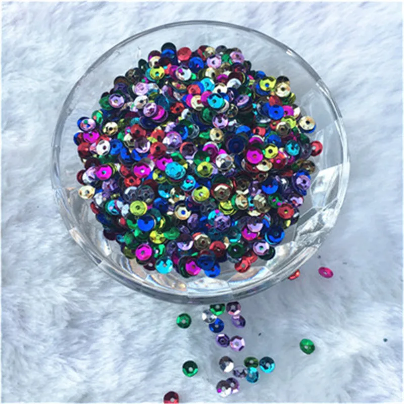 

1800Pcs/Pack Silver-Based Size 4MM Round Cup Sequins Paillettes Sewing Wedding Craft Women Garments DIY Lentejuelas Accessories