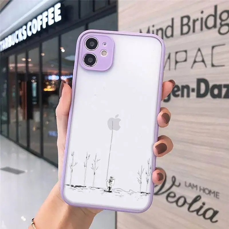 

Astronaut Star Space Cute Cartoon Phone Cases matte transparent For iphone 7 8 11 12 plus mini x xs xr pro max cover