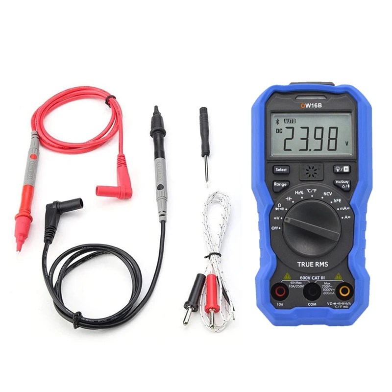 

Цифровой мультиметр OWON OW16B, профессиональный Bluetooth 4,0, функция бесконтактного датчика напряжения, данные для измерения высокой температуры