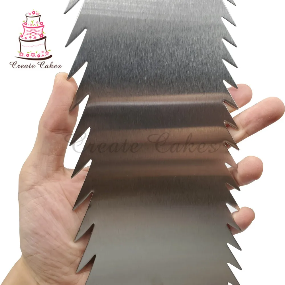 

New Sawtooth Butter Cream Smoother Fondant Smoother Cake Scraper Set Cake Smoother Polisher Tools Cake Decorations Tool