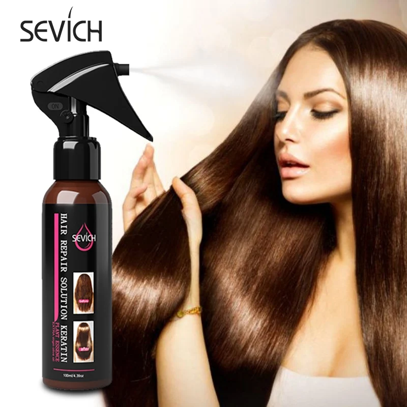 

2pcs Sevich 100ml Hair Repair Spray Repairs damage restore soft hairs for all types keratin Scalp Treatment 0997
