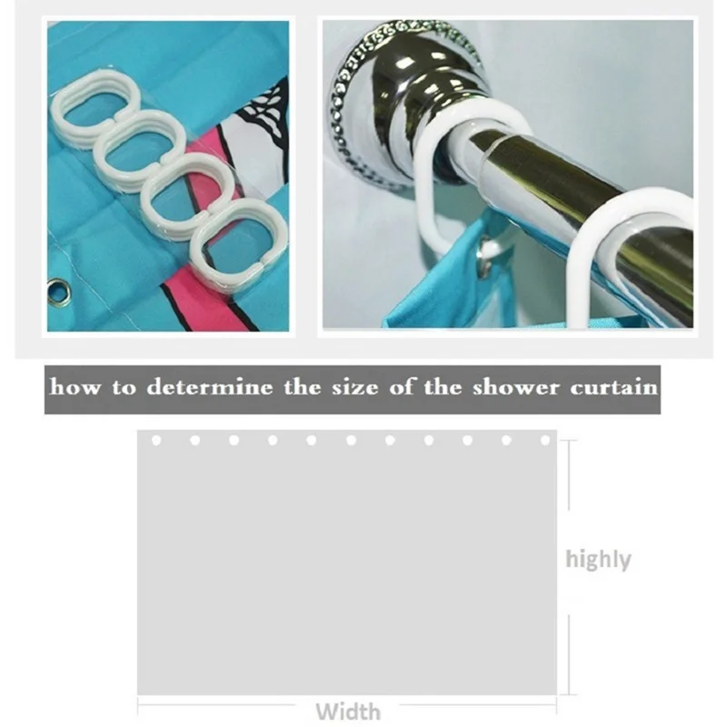 Водонепроницаемая занавеска для душа из полиэстера с принтом милого кота 12