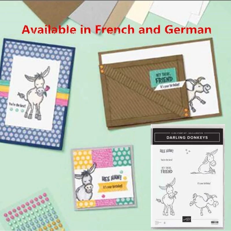 

Donkey Metal Cutting Dies And Stamps Scrapbooking Dies Stencils for DIY Album Paper Card Decorative 2021 New Dies