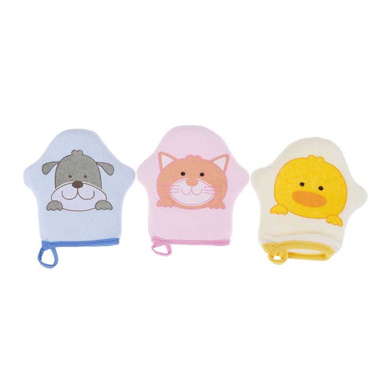

Baby Bath Towel Baby Cartoon Super Soft Baby Bath Brushes Cotton Rubbing Children Body Wash Wipe Gloves Accessories