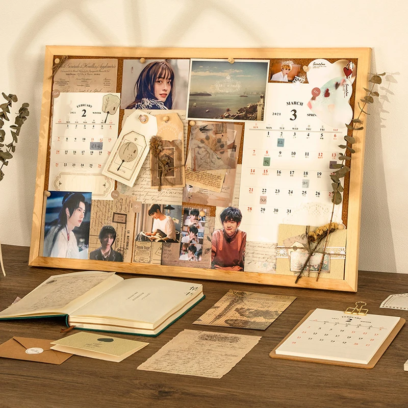 Бесплатная доставка большая пробковая доска для note Kawaii деревянная сообщений