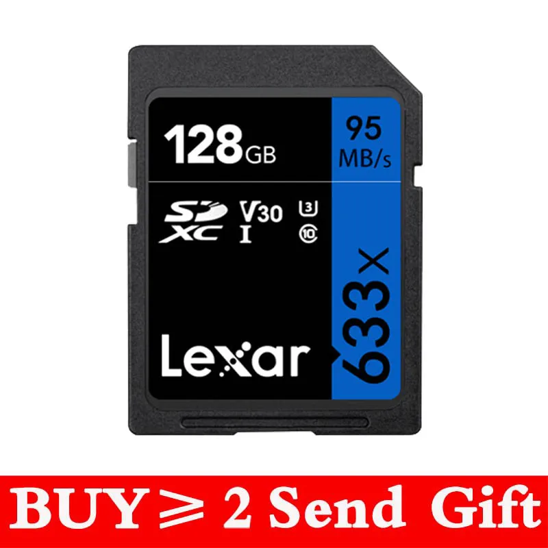 Lexar карта памяти оригинальный sd 32 ГБ U1 SDHC 64 Гб 128 256 U3 SDXC высокое Скорость Макс 95