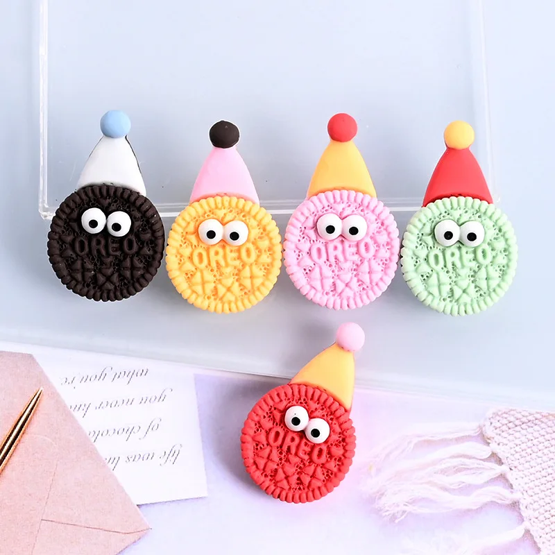 10 шт. миниатюрные полимерные бисквиты для кукольного домика плоская спина