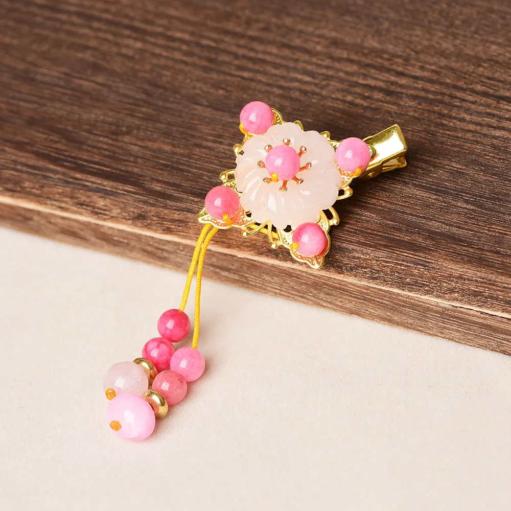 Заколка для волос в Корейском стиле розовая ретро заколка с кристаллами |