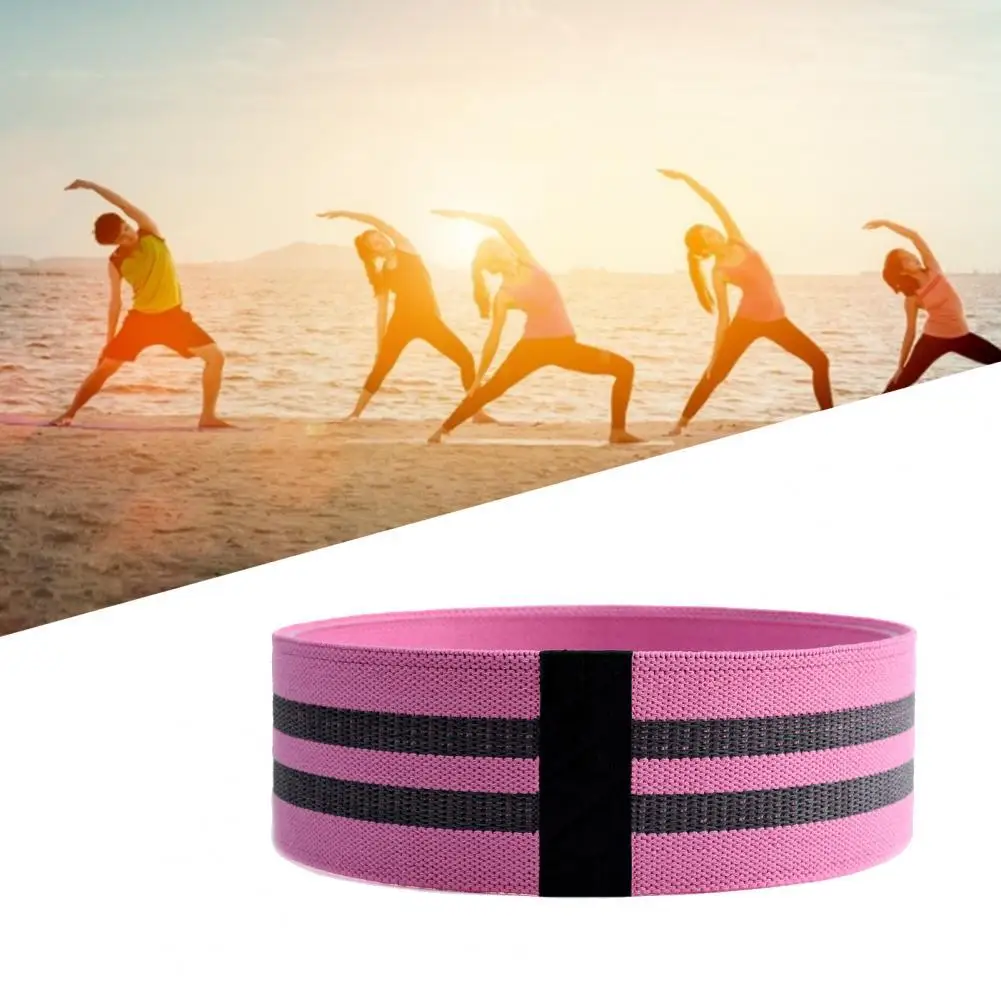 

1Pcs Durable Anti-slip Gym Fitness Yoga Exercise Soft Elastic Resistance Band Strength Buttocks Leg Slimming Training Belt