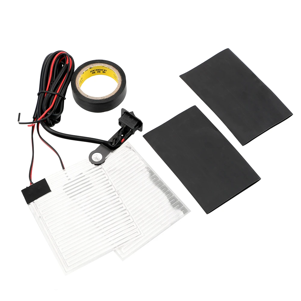 

LEEPEE 2Pcs/set 12V Heated Grip Pads With Heat Resistant Tape Motorcycle Electric Heating Handle Kit