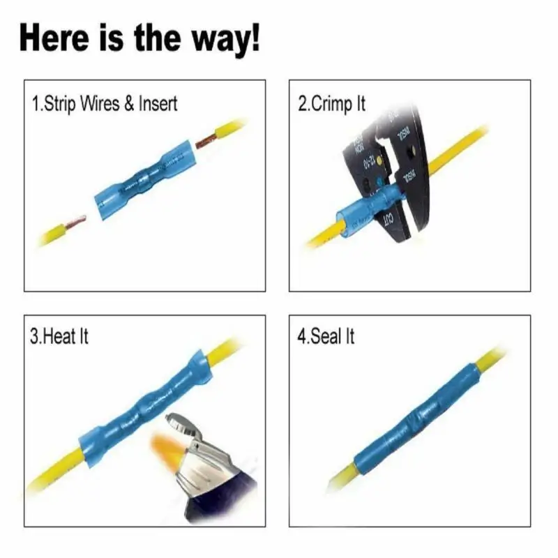 Термоусадочный стыковой соединитель с двойными стенками для замены клеммы