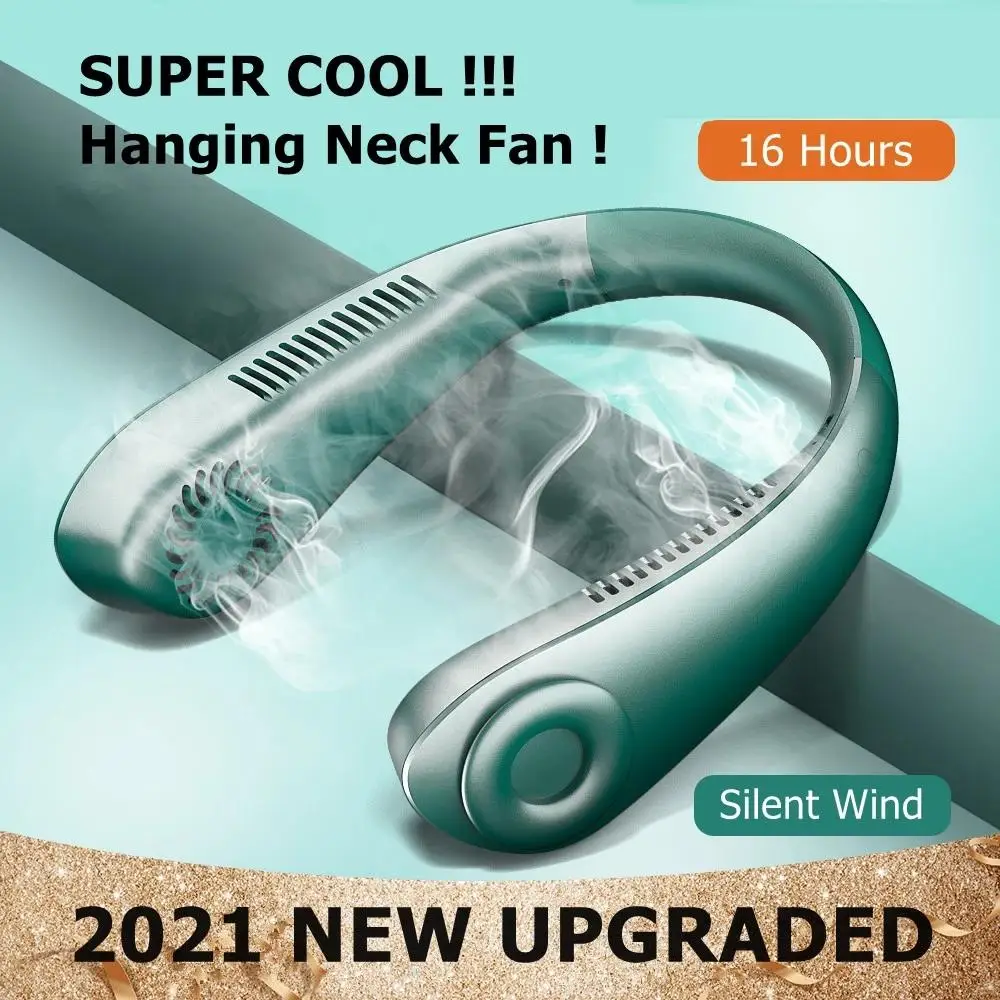 Xiaom Mini Hanging Neck Fans Портативный безлезвийный USB Перезаряжаемый бесшумный спортивный