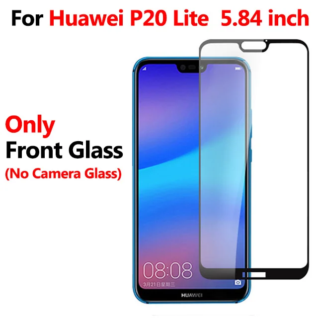 Only Front Glass 2 в 1 закаленное стекло для huawei P30 P30 lite P20 pro стекло Psmart Защитная пленка для объектива Стекло для huawei P20 P30 lite - Цвет: Only Front Glass