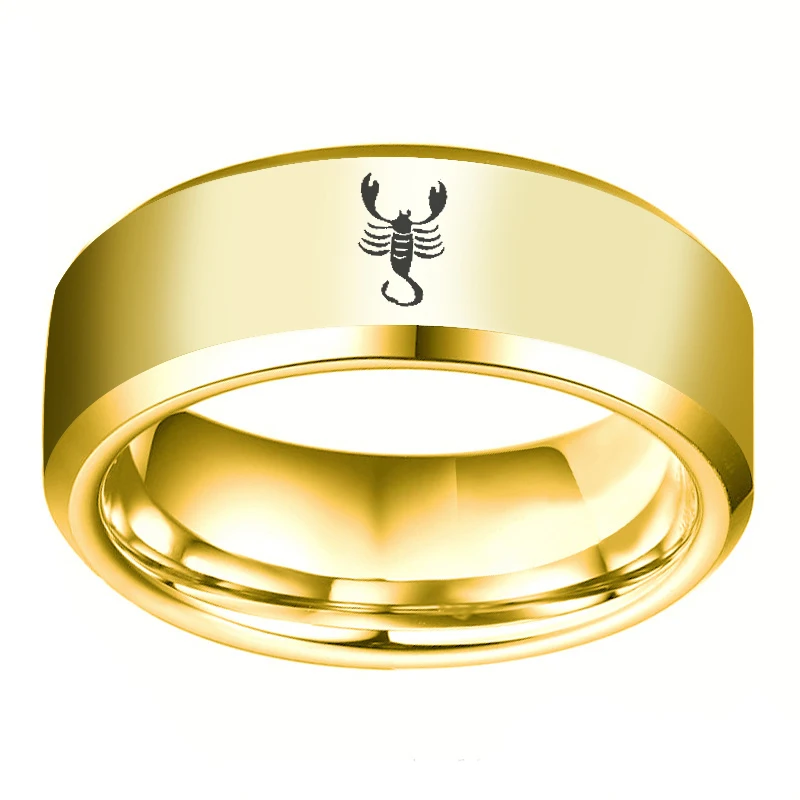 12 зодиакальное кольцо Овен Телец Gemini Рак Virgo Libra Scorpius sagitстрелец Capricornus свадебные