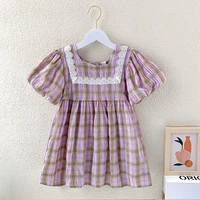 girls dresses puff sleeve lace striped princess dress girl baby girl dress toddler girl clothes kids fashion dress 2 3 4 5 6y