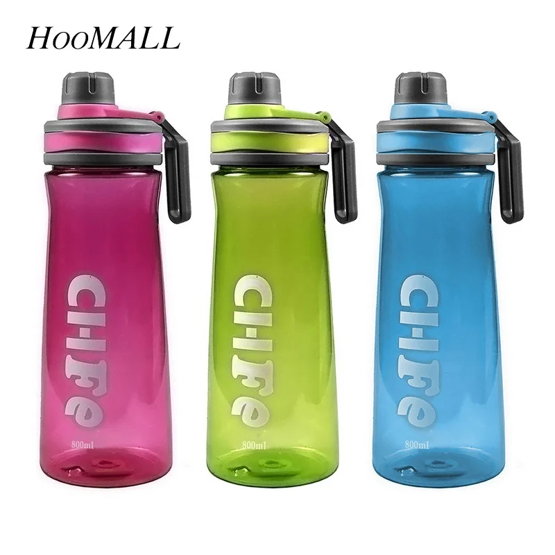 Портативная Спортивная бутылка 800 мл с защитой от протечек для походов