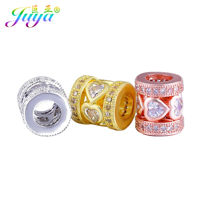 Бусина Шарм сделай сам из циркония полая подвеска в форме сердца с