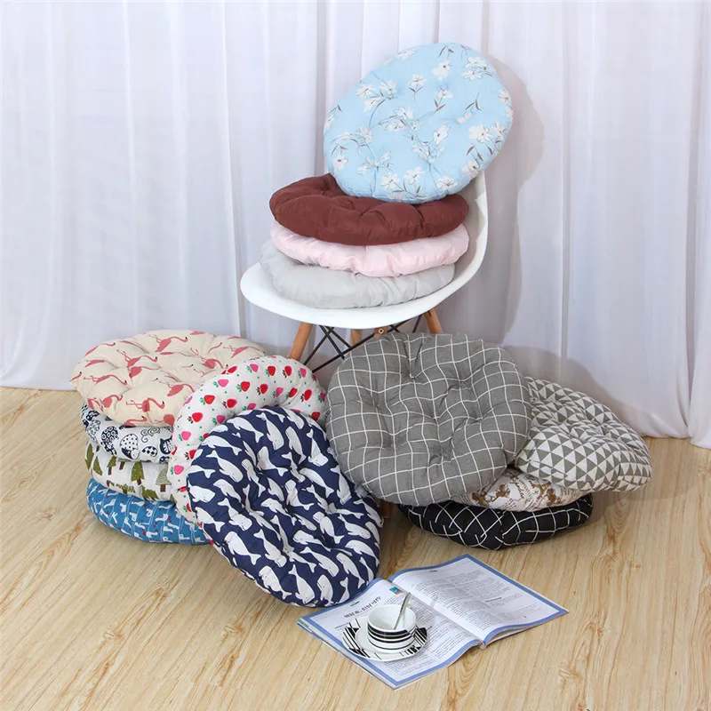 

Circle Cotton Linen Seat Cushion Autumn and Winter Computer Office Coaster Sit Cushion Students Stool Cushion Dining-table Chair