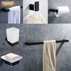 XOXO черное кольцо для полотенец из нержавеющей стали 304 крючок для халата держатель для туалетной щетки вешалка для полотенца аксессуары для ванной комнаты комплекты зажимов для бумаги 4880
