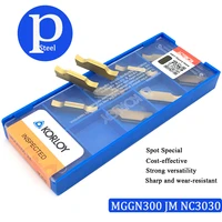 10pcs 100 original mggn300 jm nc3030 high quality carbide inserts grooving turning tool mggn 150 blades cnc lathe cutter tool