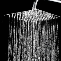8 ultra thin polished chrome square ultrathin shower head luxury stainless steel 38cm shower arm 150cm shower hose rain shower
