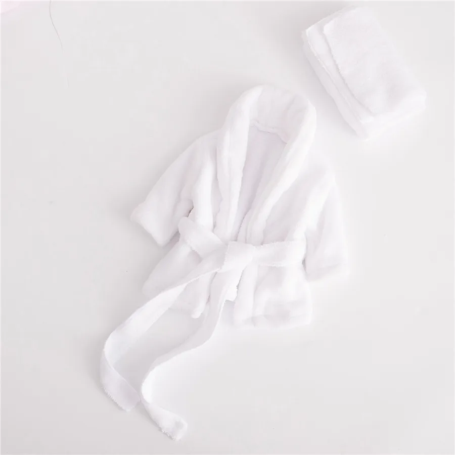 

Newborn Photography Props Baby Girl Boy White Pink Bathrobes Thickening Baby Photo Bathrobes For Bebes Accesorios Recien Nacido